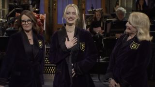 Tina Fey, Emma Stone, and Candice Bergen on SNL