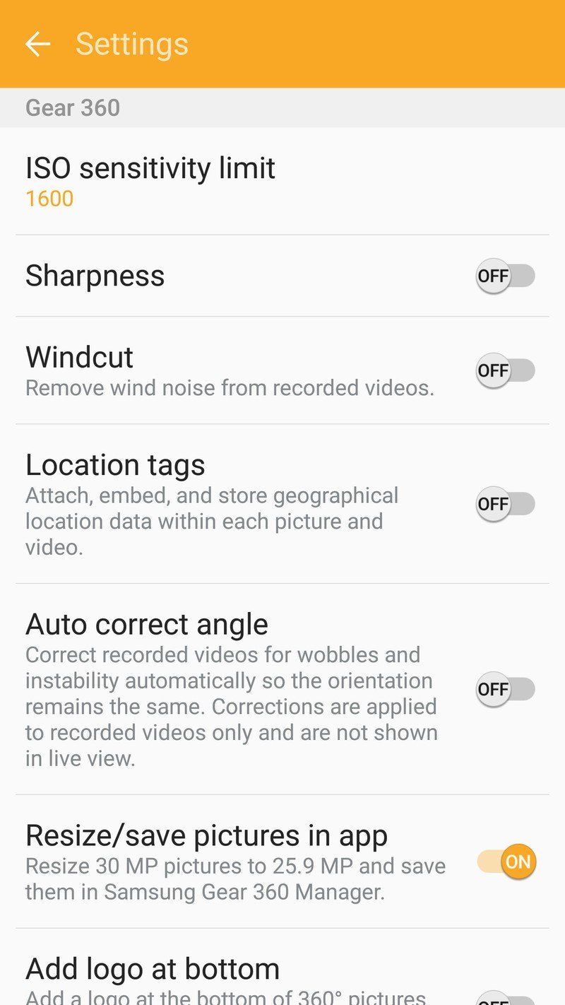 Samsung Gear 360 app