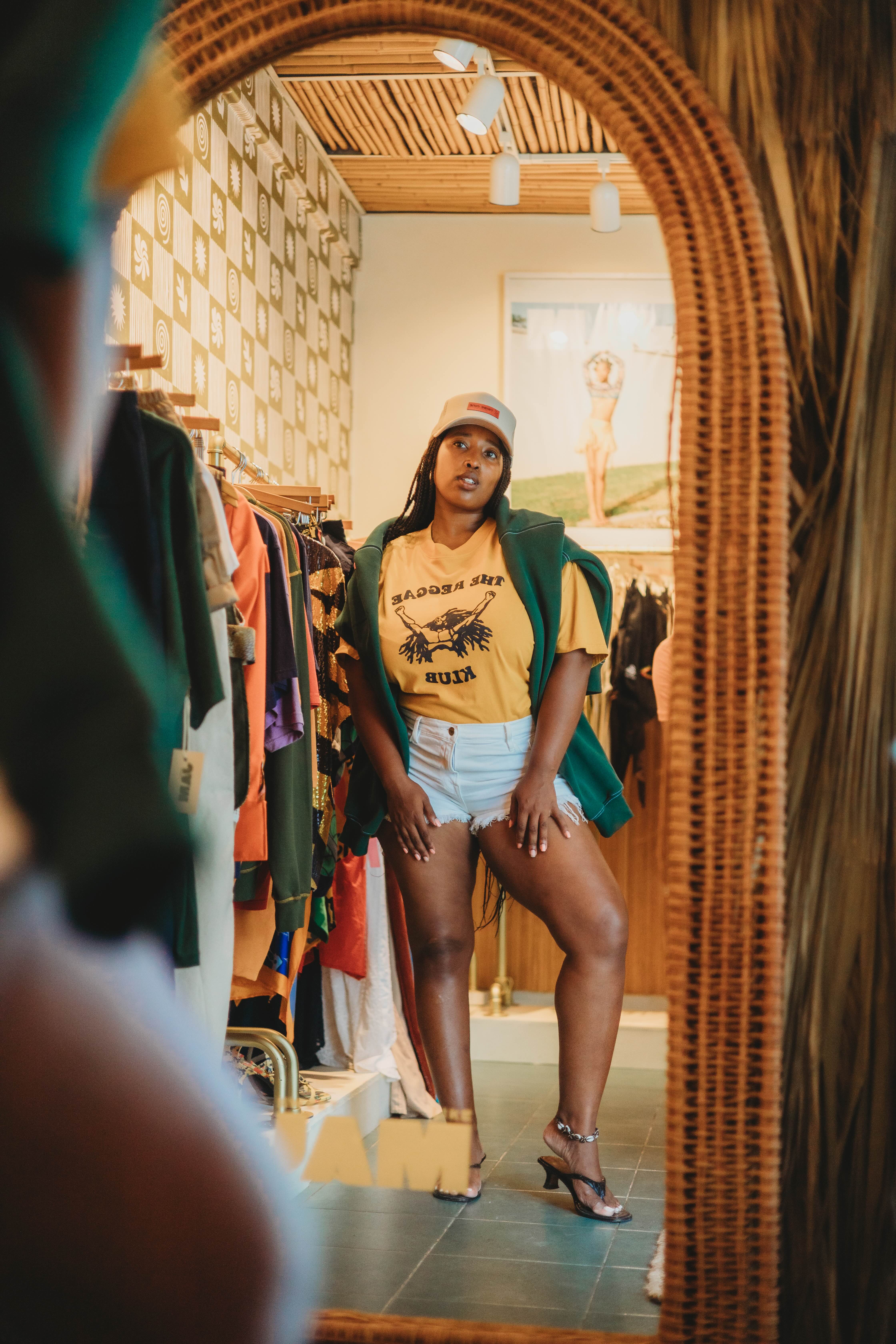 mecca james-williams wearing jamaican fashion brands