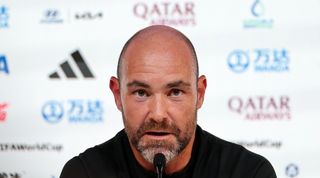 Qatar coach Felix Sanchez speaks to the media ahead of the 2022 World Cup.