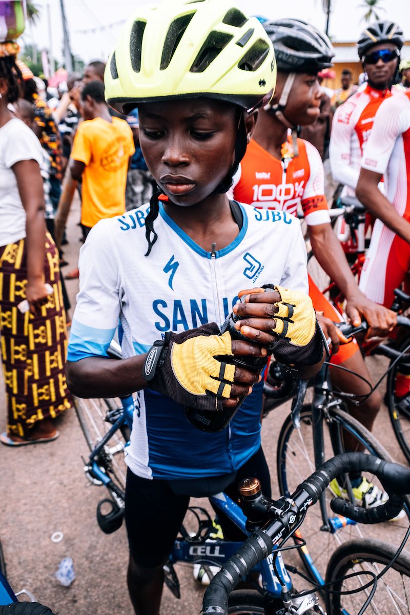 Picture by Oskar ScarsbrookSWpixcom 2630042023 Cycling SIS Science in Sport Tour de Lunsar 2023 Sierra Leone Africa