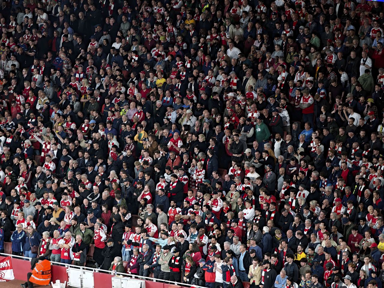 Action photos during a Champions League soccer match at Arsenal's Emirates stadium, taken with the Oppo Find X9 Ultra and teleconverter lens