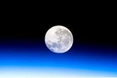 full moon from iss