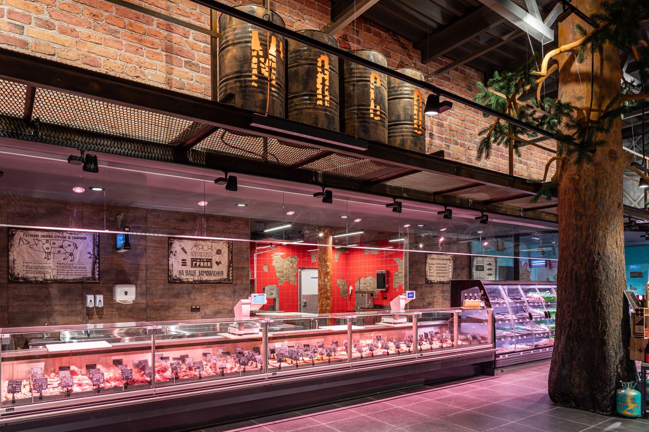 Stalker themed supermarket meat counter