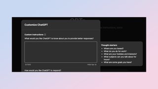 ChatGPT custom instructions