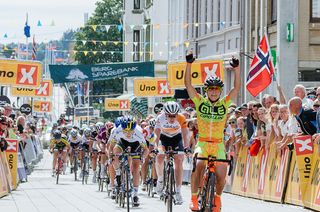 Shelley Olds (Ale Cipollini) wins stage 2 at the Ladies Tour of Norway