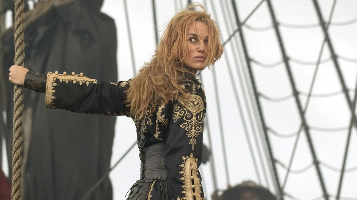 Kiera Knightly from the Pirates of the Caribbean movie
