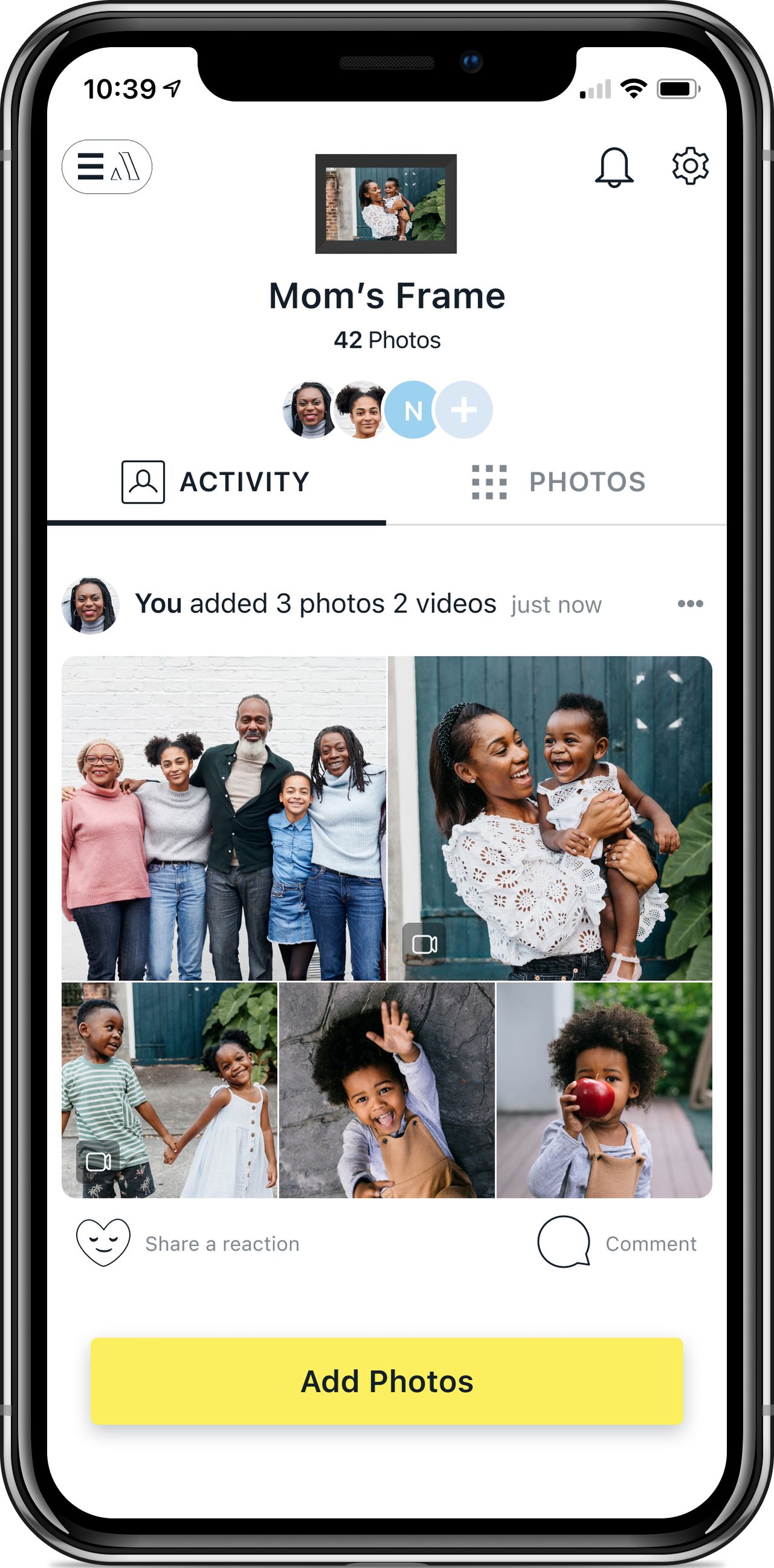 Aura frames now compatible with in-app scanning