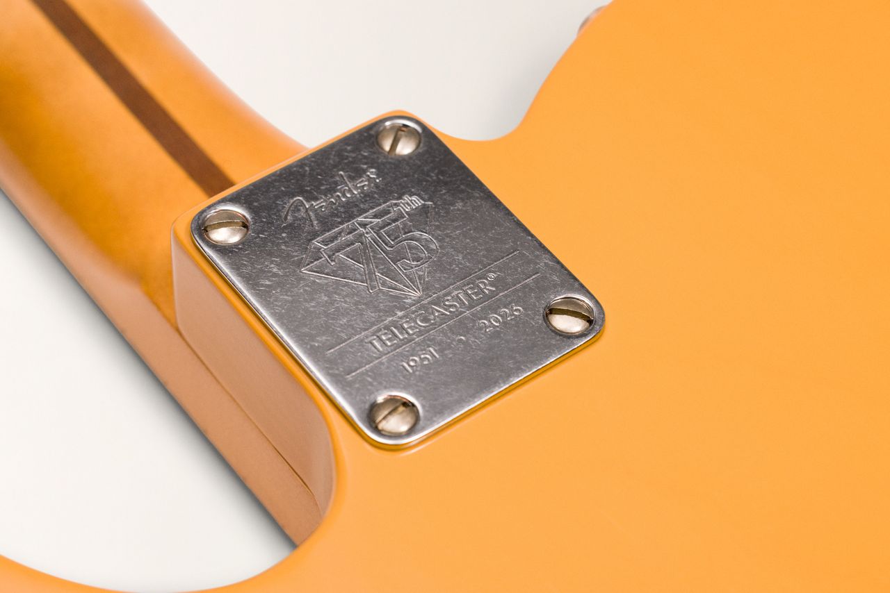 Details of the 75th Anniversary Vintera II Road Worn 1951 Telecaster in Butterscotch Blonde