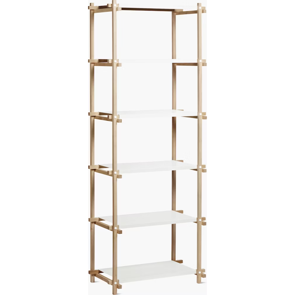 bookshelf with wooden frame