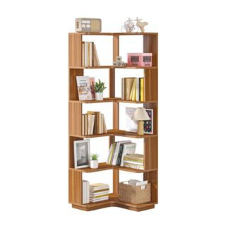 Nyajiah Corner Bookcase by Ebern designs. Extra deep corner bookcase.