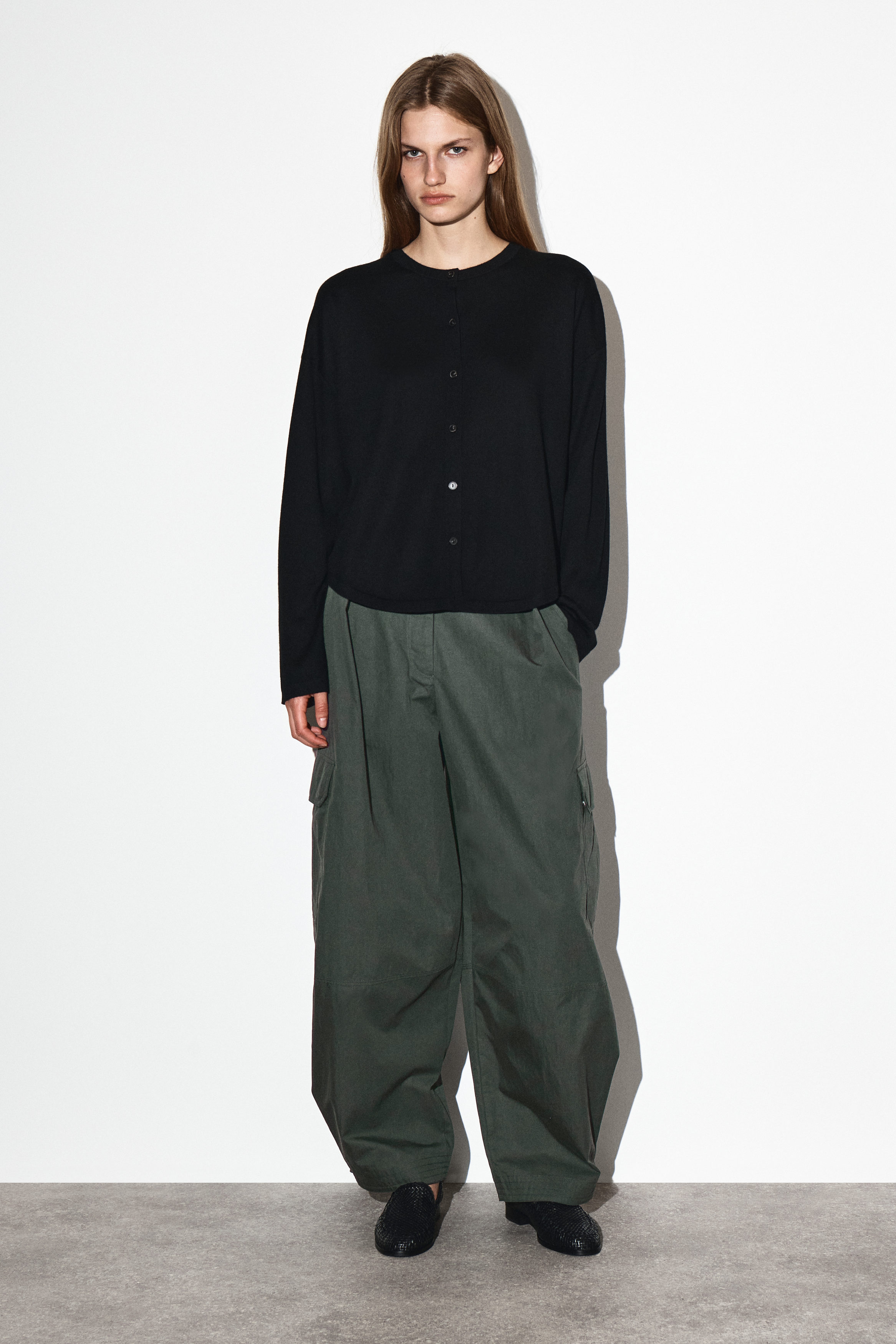 Utility Barrel-Leg Trousers