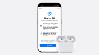 AirPods Pro hearing aid information on an iPhone