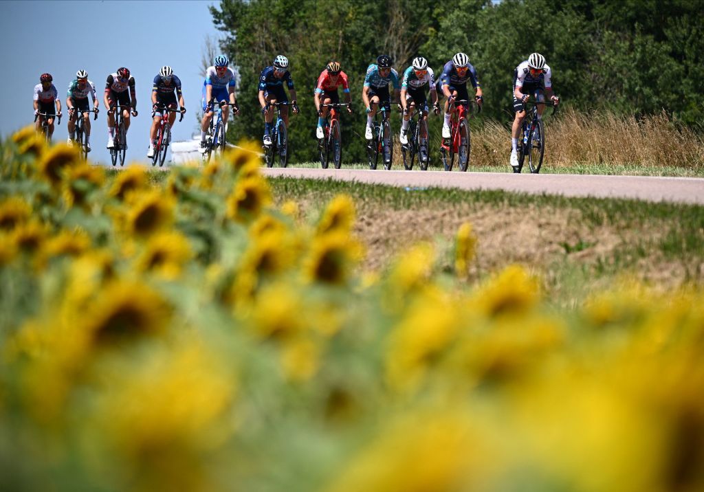 A breakaway during stage seven of the Tour de France cycling race a 176 km race from Tomblaine to La Super Planche des Belles Filles France on Friday 08 July 2022 This years Tour de France takes place from 01 to 24 July 2022BELGA PHOTO POOL JASPER JACOBS UK OUT Photo by JASPER JACOBS BELGA MAG Belga via AFP Photo by JASPER JACOBSBELGA MAGAFP via Getty Images