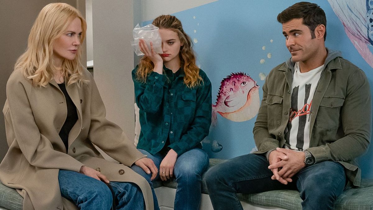 Nicole Kidman, Joey King and Zac Efron in a scene from Netflix&#039;s A Family Affair.