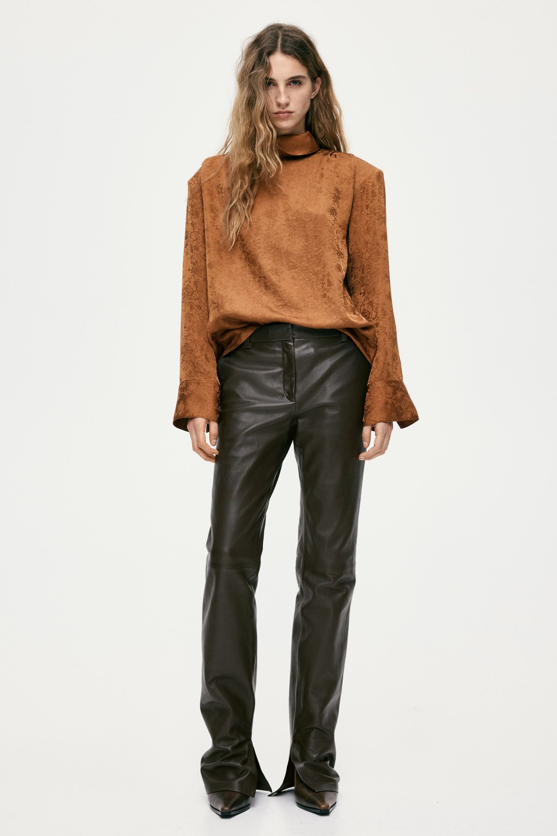 Leather Pants - Burgundy