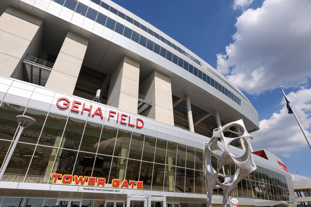 KANSAS CITY, MISSOURI - SEPTEMBER 05: An exterior view is seen before the Kansas City Chiefs take on the Baltimore Ravens at GEHA Field at Arrowhead Stadium on September 05, 2024 in Kansas City, Missouri. (Photo by Christian Petersen/Getty Images)