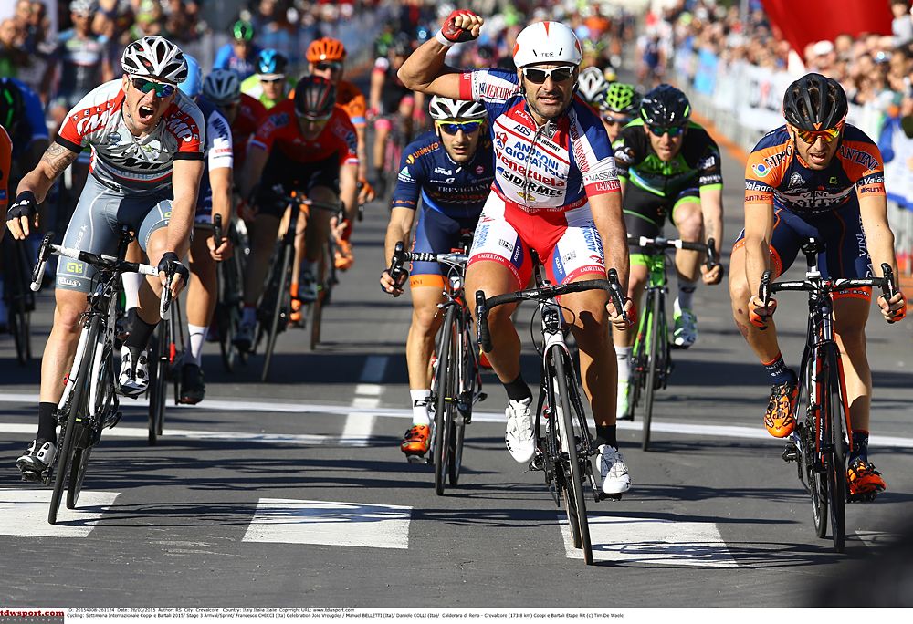 Francesco Chicchi (Androni-Giocattoli) takes the win