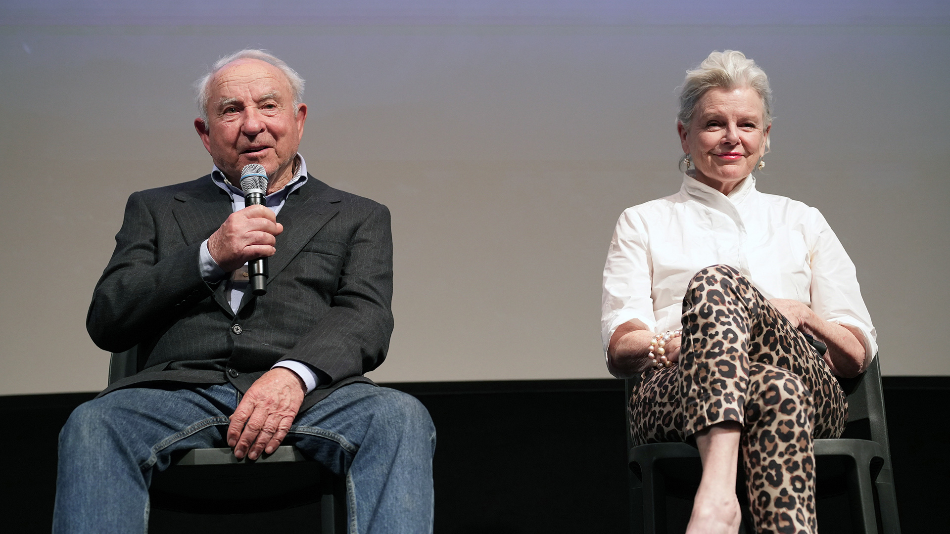 NEW YORK, NEW YORK - APRIL 11: Film Subject, American rock climber Yvon Chouinard and Film subject, American conservationist Kristine Tompkins appear on stage during the New York Premiere of "Wild Life" at the Museum of Modern Art on April 11, 2023. "Wild Life" releases in select theaters on April 14, 2023 and streams on Disney+ May 26, 2023. (Photo by Ilya S. Savenok/Getty Images for Disney+)
