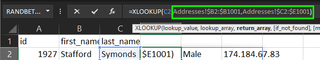 XLOOKUP using dollar signs to keep the range consistent