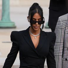 Kim Kardashian wearing a black blazer