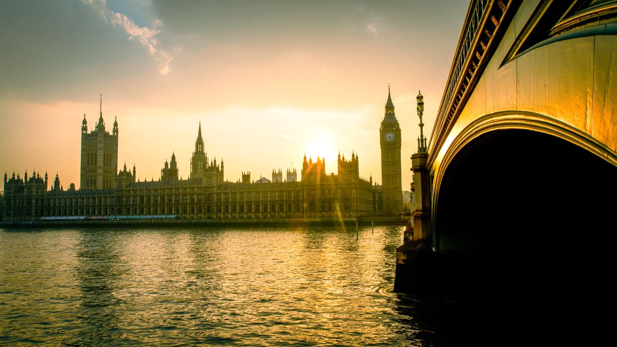 Photograph of a summer cityscape