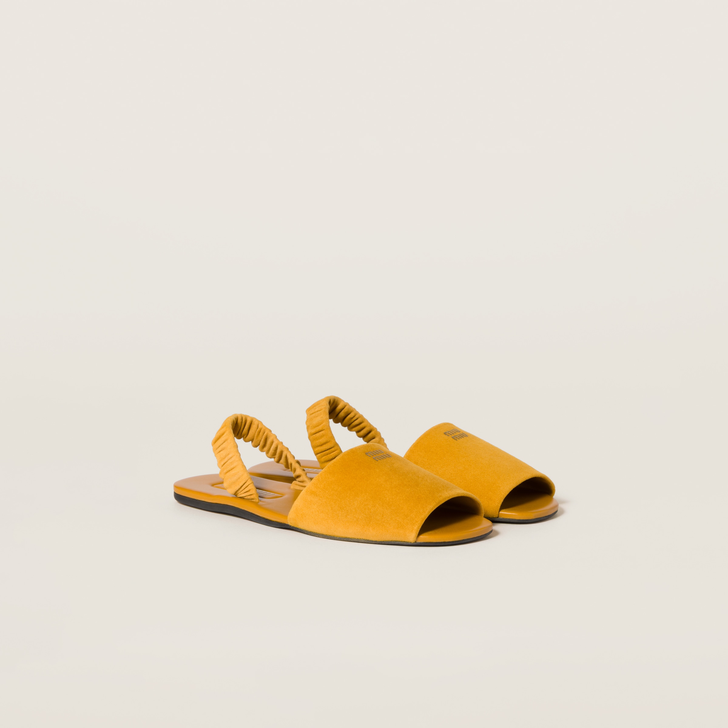 Ruches Suede Sandals