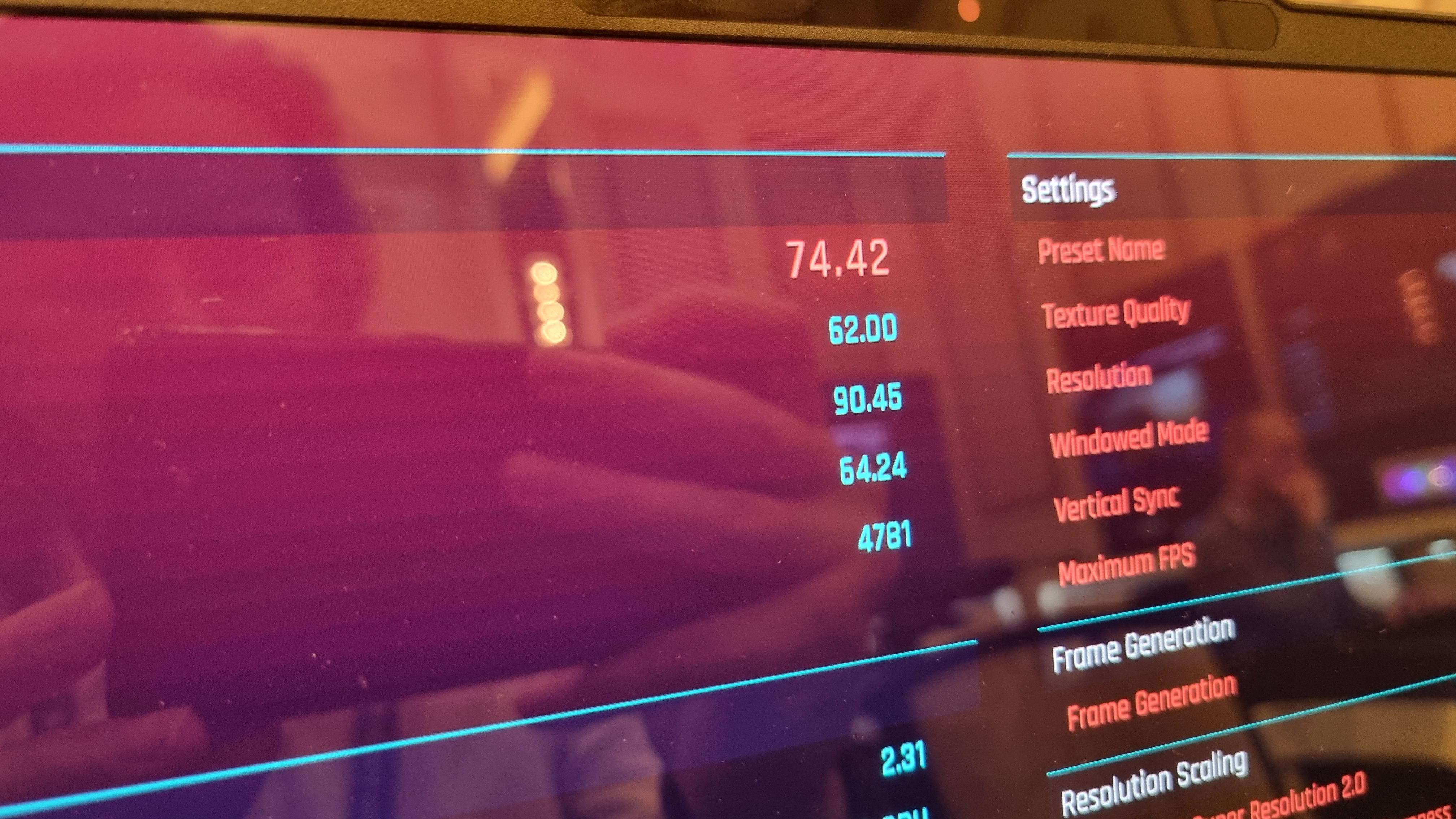 An Intel Core Ultra Series 3 gaming laptop benchmarked on various games