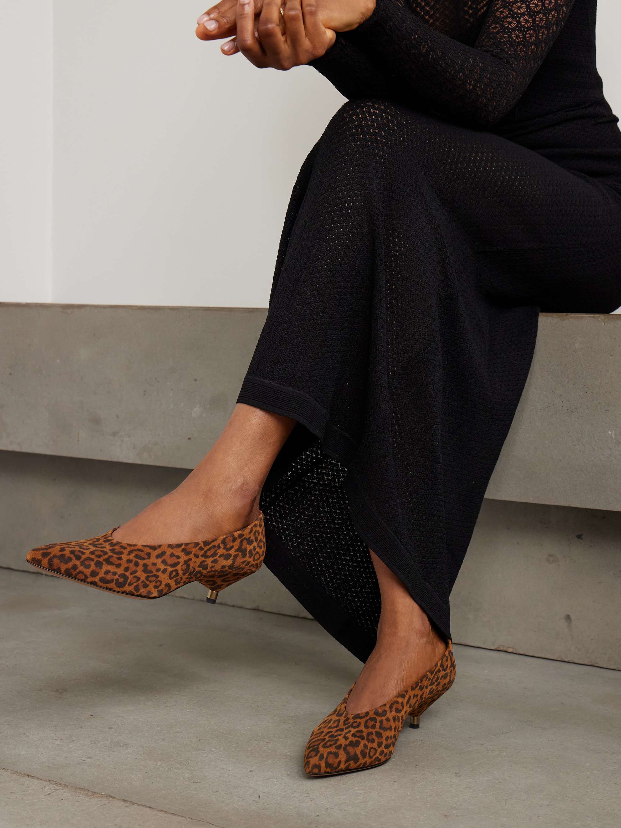 Ebisa Leopard-Print Suede Pumps