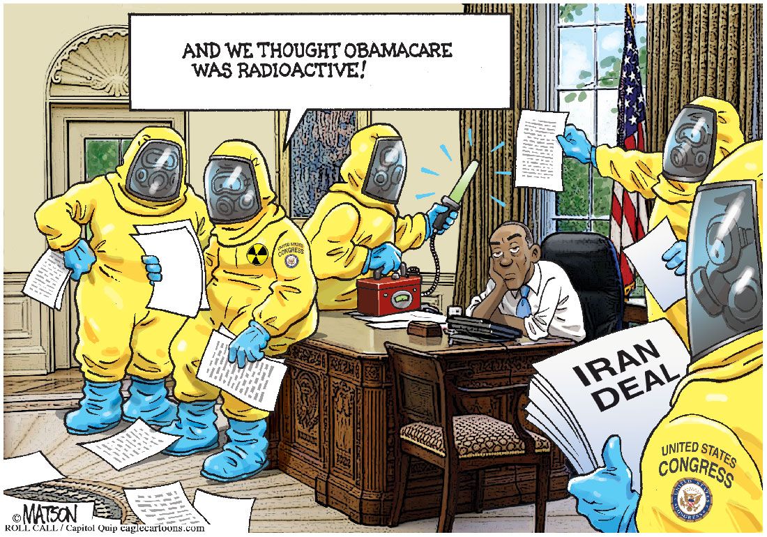 Obama cartoon U.S Iran Nuclear Deal