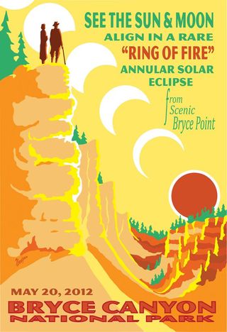 The National Parks Service created this poster to promote the annular solar eclipse from Bryce Canyon on May 20, 2012.