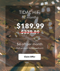 Get a TIDAL HiFi subscription for 30% less per month