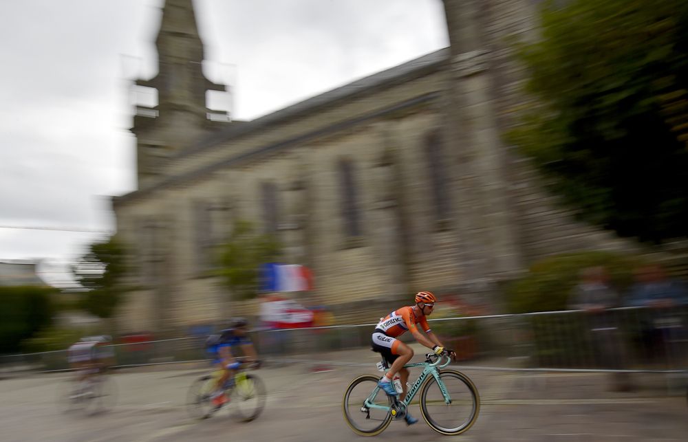 The peloton in action during the European championships