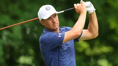 Jordan Spieth takes a shot during the John Deere Classic