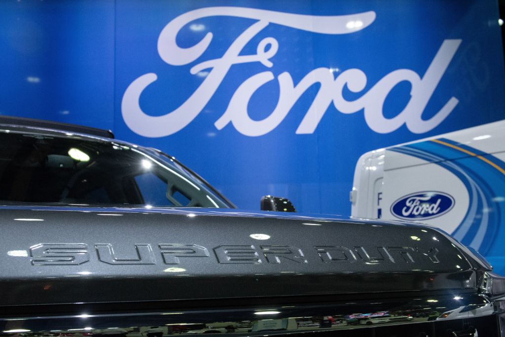 Ford Super Duty truck car show display