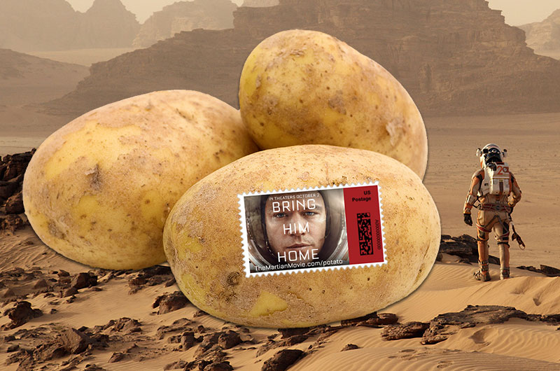 &#039;The Martian&quot; Stamped Potato