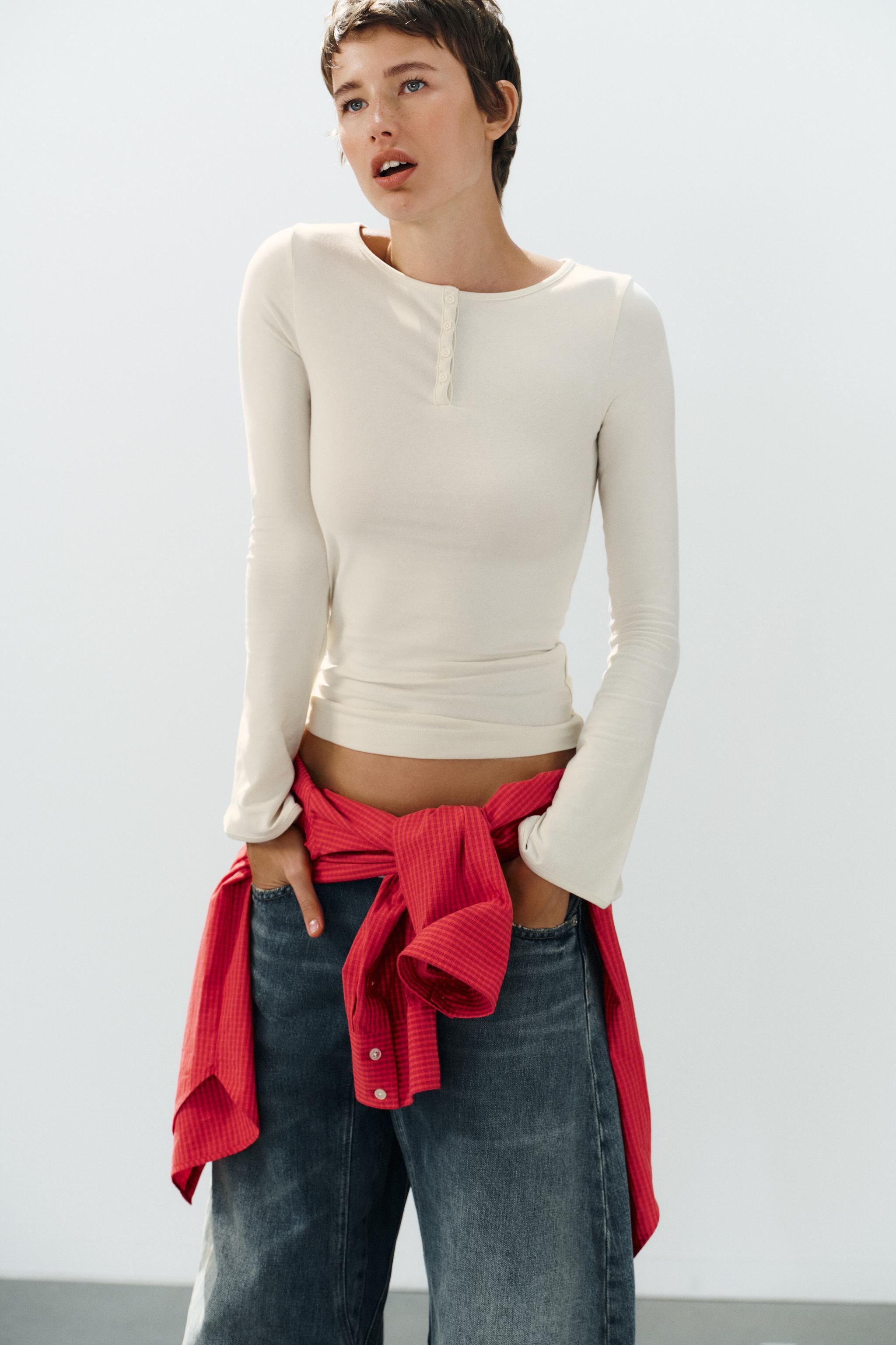 Henley T-Shirt - Ecru - S