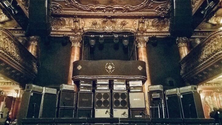 The Great American Music Hall with d&amp;b audiotechnik loudspeakers on stage. 