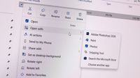 Windows 11 context menu