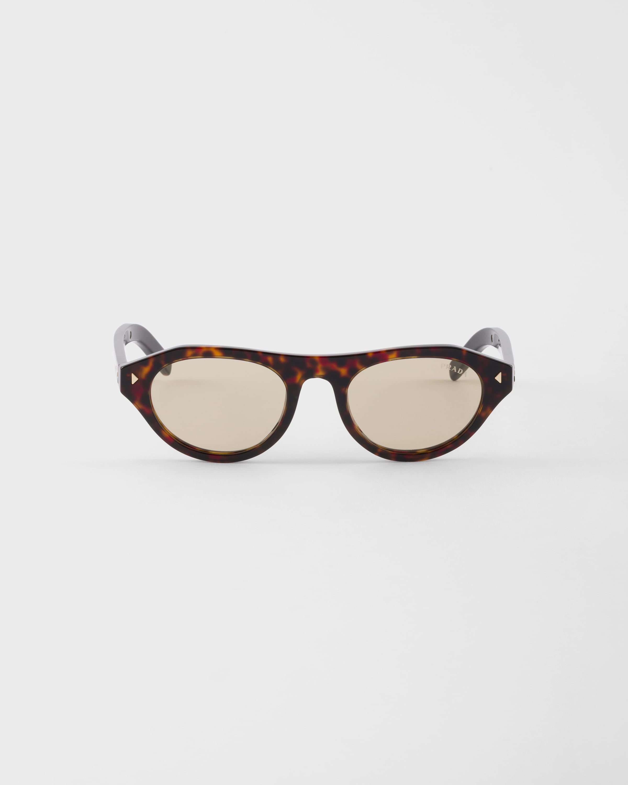 Prada Sunglasses With the Iconic Metal Plaque Chamomile Yellow Lenses