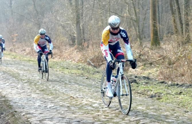 Marcel Sieberg during Lotto Belisol's reconnaissance session
