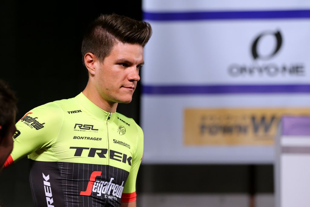 Hard to miss Jasper Stuyven (Trek-Segafredo) in the high-vis kit