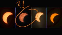 Camera phone photos of the solar eclipse