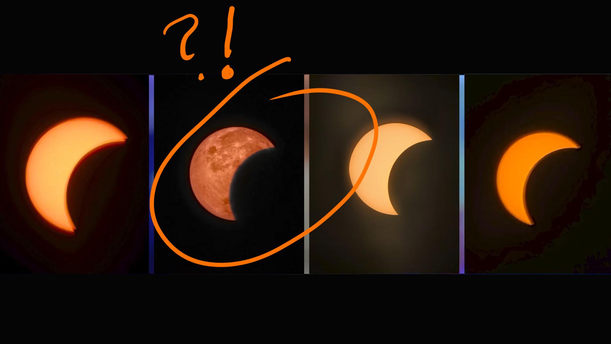 Camera phone photos of the solar eclipse