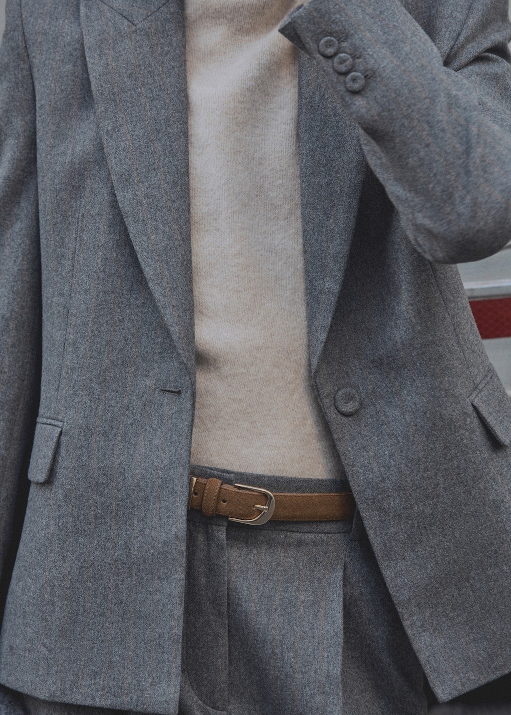 MANGO Virgin Wool Suit Jacket 