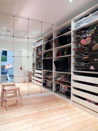 Large open wardrobe for storage