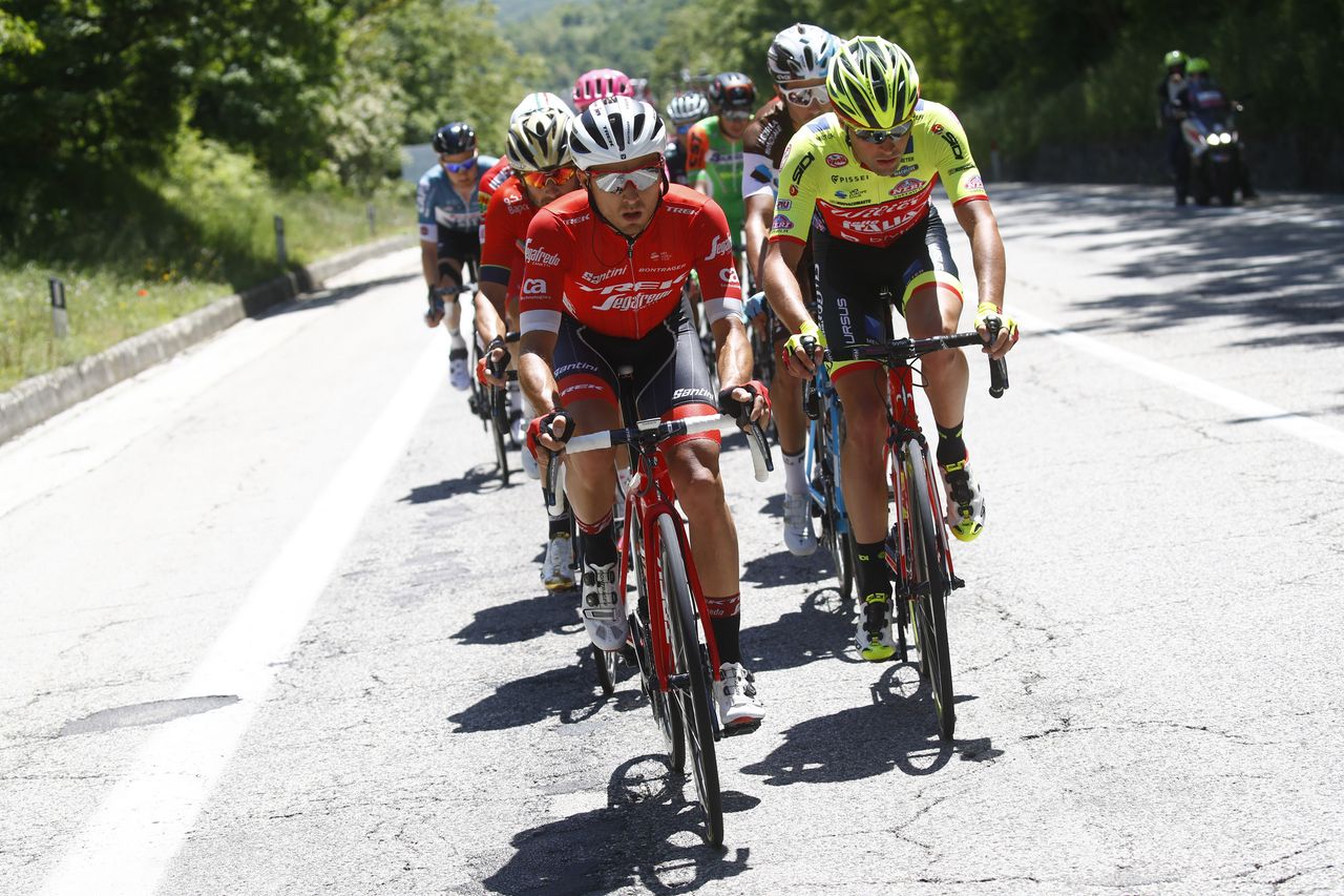 Gianluca Brambilla (Trek-Segafredo) in the escape group