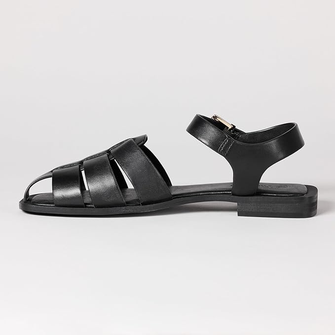 The Drop, The Drop Women's Luna Fisherman Strap Sandal, Black, 9