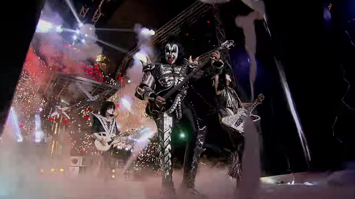 A still from the Kiss video