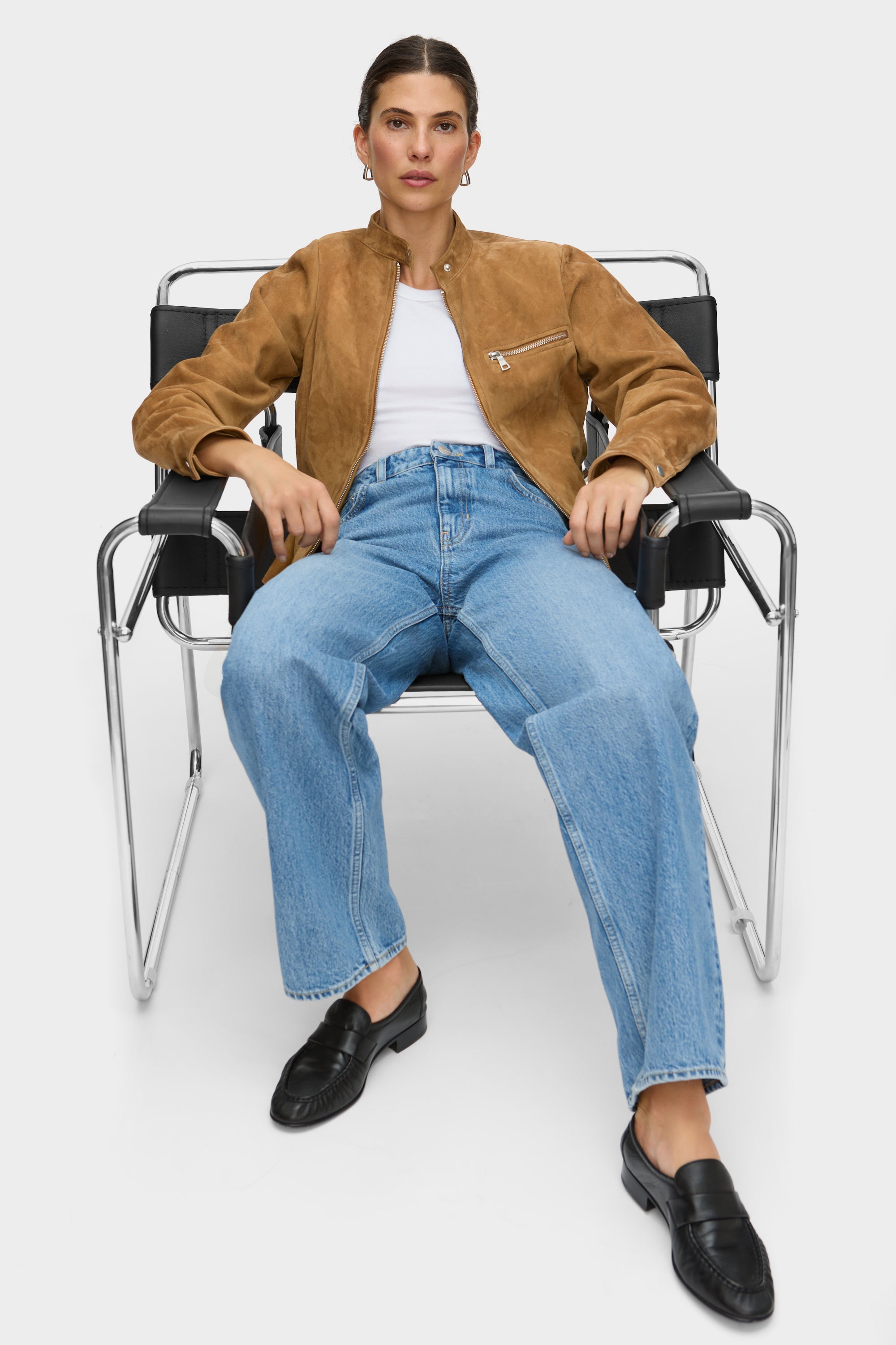 Marina suede biker jacket